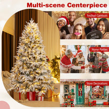Load image into Gallery viewer, 180 cm Artificial Christmas Tree Pre-lit Hinged Xmas Tree with 270 Warm White LED Lights