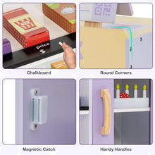 Load image into Gallery viewer, Kids Wooden Grocery Store Supermarket Play Toy Set