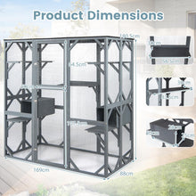 Load image into Gallery viewer, Large Outdoor Cat House, Walk-in Cats Enclosure