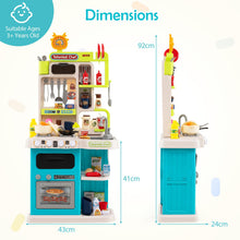 Load image into Gallery viewer, Kids Kitchen Playset Pretend Play Kitchen with Realistic Sounds and Lights