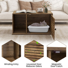 Load image into Gallery viewer, Cat Litter Box Enclosure Indoor Hidden Kitty Washroom