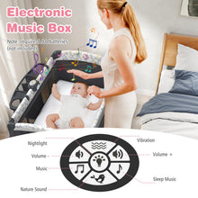Load image into Gallery viewer, 5 in 1 Portable Pack and Play with Bassinet and Mattress