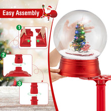 Load image into Gallery viewer, Christmas Street Lamp, 5FT Red Musical Festive Lamp Post