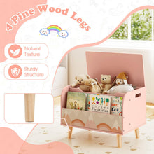 Load image into Gallery viewer, Wooden Toy Box, Kids Storage Chest with Flip-top Lid