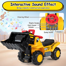 Load image into Gallery viewer, Sit & Scoot Toy Construction Vehicle with Engine Sound