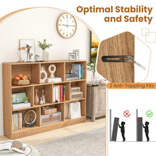 Load image into Gallery viewer, 140 x 24 x 104cm 3-Tier Children Bookshelf with 2 Anti-Tipping Kits