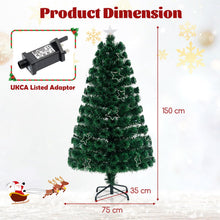Load image into Gallery viewer, 4FT/5FT Pre-Lit Christmas Tree, Fiber Optic Artificial Xmas Trees