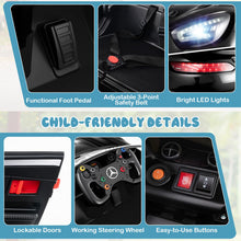 Load image into Gallery viewer, 12V Kids Powered Ride on Car Benz GT3 with Spoiler and Remote Control
