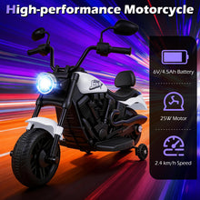 Load image into Gallery viewer, 6V Kids Electric Motorbike with Detachable Training Wheels and Music