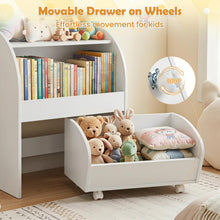 Load image into Gallery viewer, 2 Open Shelves & Anti-toppling Kit, Wooden Children Storage Cabinet