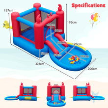 Load image into Gallery viewer, Inflatable Jumping House with Slide, Round Ball Pit Pool
