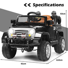 Load image into Gallery viewer, Kids Ride on Car, 12V Battery Powered Car with Remote Control, Lights, Music, Horn, 3 Speeds, Spring Suspension