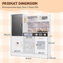 Load image into Gallery viewer, Play Kitchen Toy Set with Chalkboard and Real Sounds & Lights