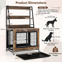 Load image into Gallery viewer, Dog Crate Furniture with Storage Shelves