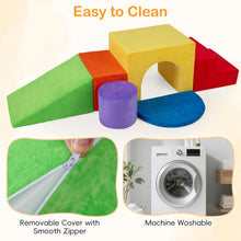 Load image into Gallery viewer, Toddler Climb and Crawl Foam Play Set, 6 Piece Educational Soft Foam Climbing Blocks