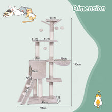 Load image into Gallery viewer, Modern Cat Tree 140cm Tall Wooden Cat Tower