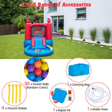 Load image into Gallery viewer, Inflatable Jumping House with Slide, Round Ball Pit Pool