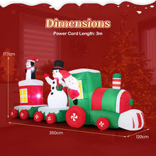 Load image into Gallery viewer, 11.5 Feet Christmas Inflatables Train with Snowman Penguin Gift Box