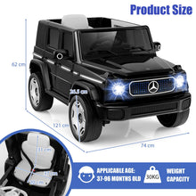 Load image into Gallery viewer, Kids Ride on Car, 12V Licensed Mercedes Benz Toy Car with Remote Control, Music, Horn, Lights, USB