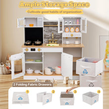 Load image into Gallery viewer, Wooden play kitchen with stove and sounds childrens kitchen with sink