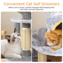 Load image into Gallery viewer, 128 CM Tall Cat Tree with Sisal Scratching Posts and Ladder