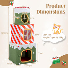 Load image into Gallery viewer, Stackable Cat Condos with Plush Balls for Indoor