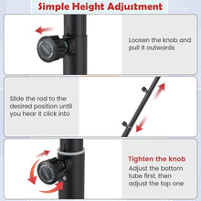 Load image into Gallery viewer, 3.3-7 FT Height Adjustable Portable Basketball Goal with Shatterproof Backboard