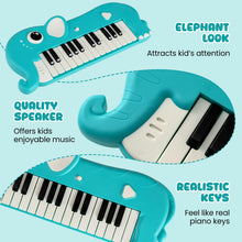 Load image into Gallery viewer, 25 Key Portable Digital Piano with Built-in Music & Light (Elephant)