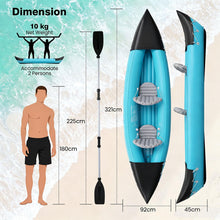 Load image into Gallery viewer, 2 Person Inflatable Kayak, 10.5ft/11.5ft Portable Sit in Canoe