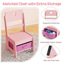 Load image into Gallery viewer, Kids Vanity Desk with Mirror and Open Storage Shelves