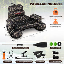 Load image into Gallery viewer, Inflatable Fishing Float Tube Portable Fishing Boat with Shoulder Straps