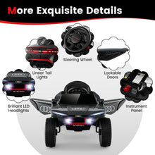 Load image into Gallery viewer, Kids Ride on Car, 12V Battery Powered Licensed Audi Toy Car with Remote Control, Music, Horn, FM, USB