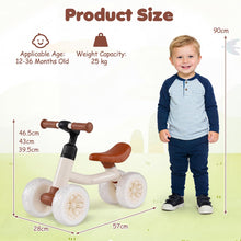 Load image into Gallery viewer, Baby Balance Bike, 4 Colorful Lighting Wheels Toddler Bikes with Adjustable Handlebar & Seat