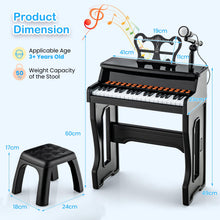 Load image into Gallery viewer, 37-Key Electronic Piano Keyboard with Adjustable Microphone