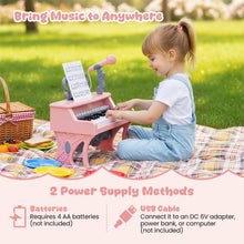 Load image into Gallery viewer, Mini Electric Toddler Keyboard with Microphone (Short Stand without Stool)
