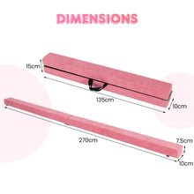 Load image into Gallery viewer, 270CM Folding Balance Beam with Solid Wood Base and Anti-slip Bottom