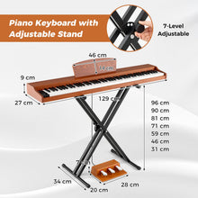 Load image into Gallery viewer, 88-Key Keyboard Piano Set Full Size Semi-weighted Digital Piano