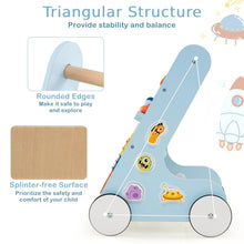 Load image into Gallery viewer, Wooden Baby Walker with Wheels for Boys and Girls 1+ Years Old