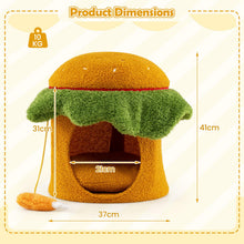 Load image into Gallery viewer, Cat House, Hamburger-Shaped Cats Cave Bed | Small Kitten Condo Furniture