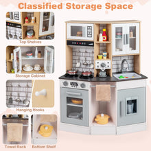 Load image into Gallery viewer, Wooden Kitchen Playset with Sound and Light for Boys Girls