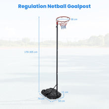 Load image into Gallery viewer, Portable Netball Post, 170-305 cm Height Adjustable Netball Post and Hoop