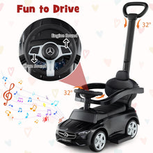 Load image into Gallery viewer, 3-in-1 Ride on Push Car with Adjustable Canopy and Steering Push Bar
