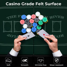 Load image into Gallery viewer, Foldable Poker Table for 8 Players Portable Oval Card Board with Cup Holders
