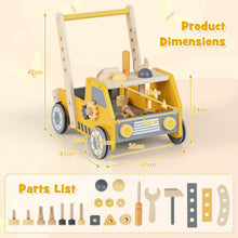 Load image into Gallery viewer, Wooden Baby Walker, 2-in-1 Toddler Push Along Toy