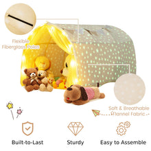 Load image into Gallery viewer, Magical Twin Bunk Bed Privacy Space with Glow in the Dark Stars