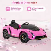 Load image into Gallery viewer, Kids Ride on Car, 12V Battery Powered Licensed Lamborghini Car with Remote Control