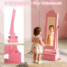 Load image into Gallery viewer, Kids Jewelry Cabinet Children Jewelry Organizer with Lights