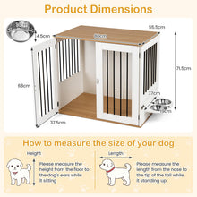 Load image into Gallery viewer, Dog Crate Furniture, Wooden Dogs Cage | 80cm Indoor Puppy Kennel Pet House Side Table