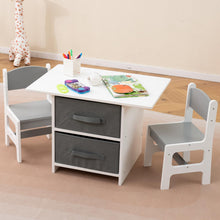 Load image into Gallery viewer, Kids Table and Chairs Set, Children Activity Desk with 2 Chairs