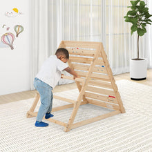 Load image into Gallery viewer, Kids Climbing Frame, Double Sided Wooden Toddler Climber with Colorful Climbing Rocks